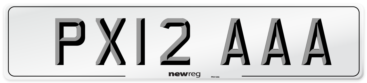 PX12 AAA Number Plate from New Reg